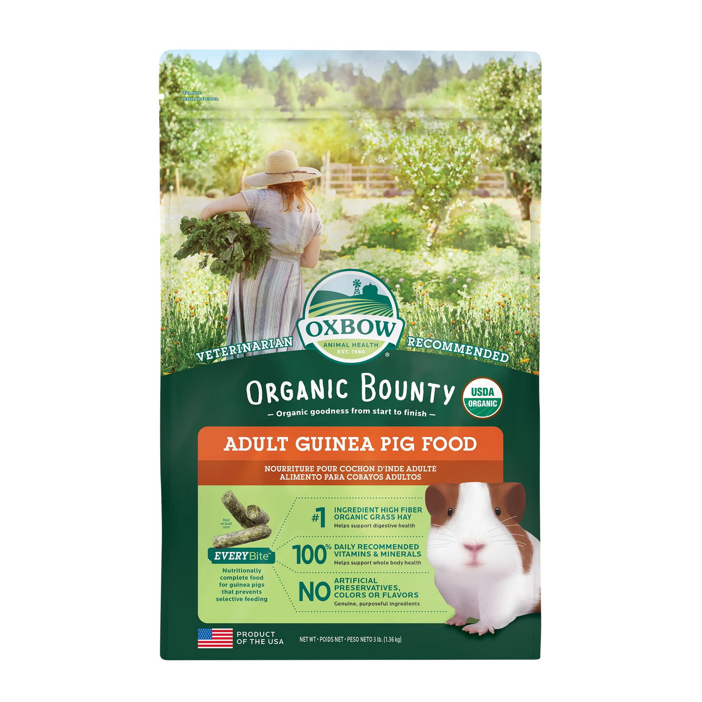 Oxbow 有機成年葵鼠糧 - 3lb little pet pet