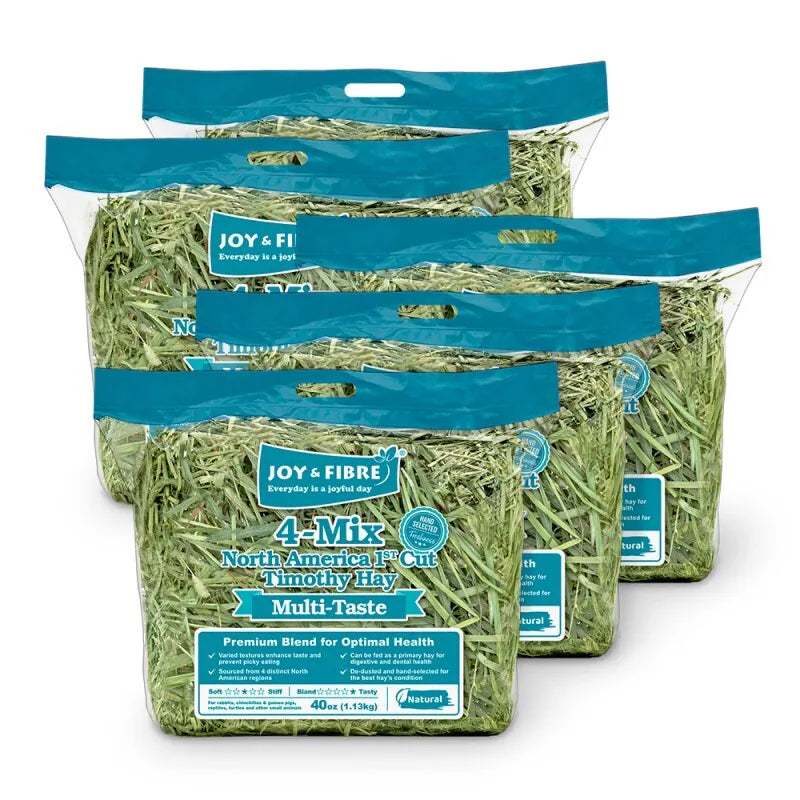 Joy & Fibre 北美一割4合1提摩西草 (環保版) - 40oz x 5包 4-Max North America 1st cut timothy hay x 5