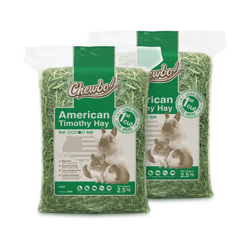 Chewbo(放購物車額外95折)美國提摩西草一割 - 2.5kg 2包 共5kg 1cut 1st cut Little Pet Pet