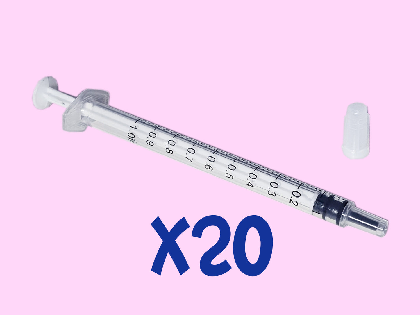 小動物餵食用 1ml 針筒 x 20枝 (餵藥,餵草粉用,兔,天竺鼠,龍貓等小動物合適)