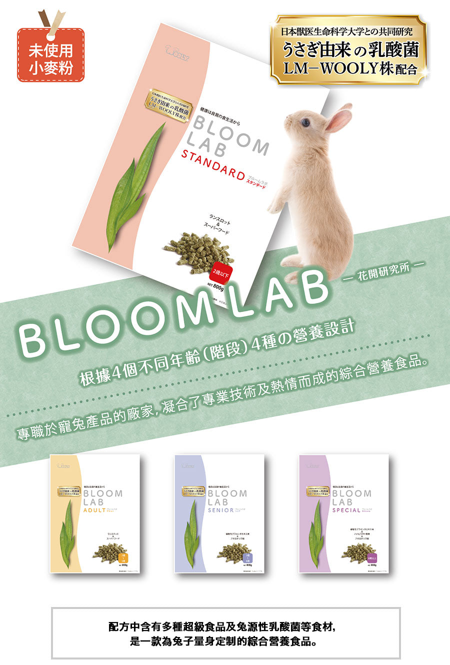 Wooly 綜合營養食品花開系列- 特殊型 800g(8歲或以上) Little Pet Pet