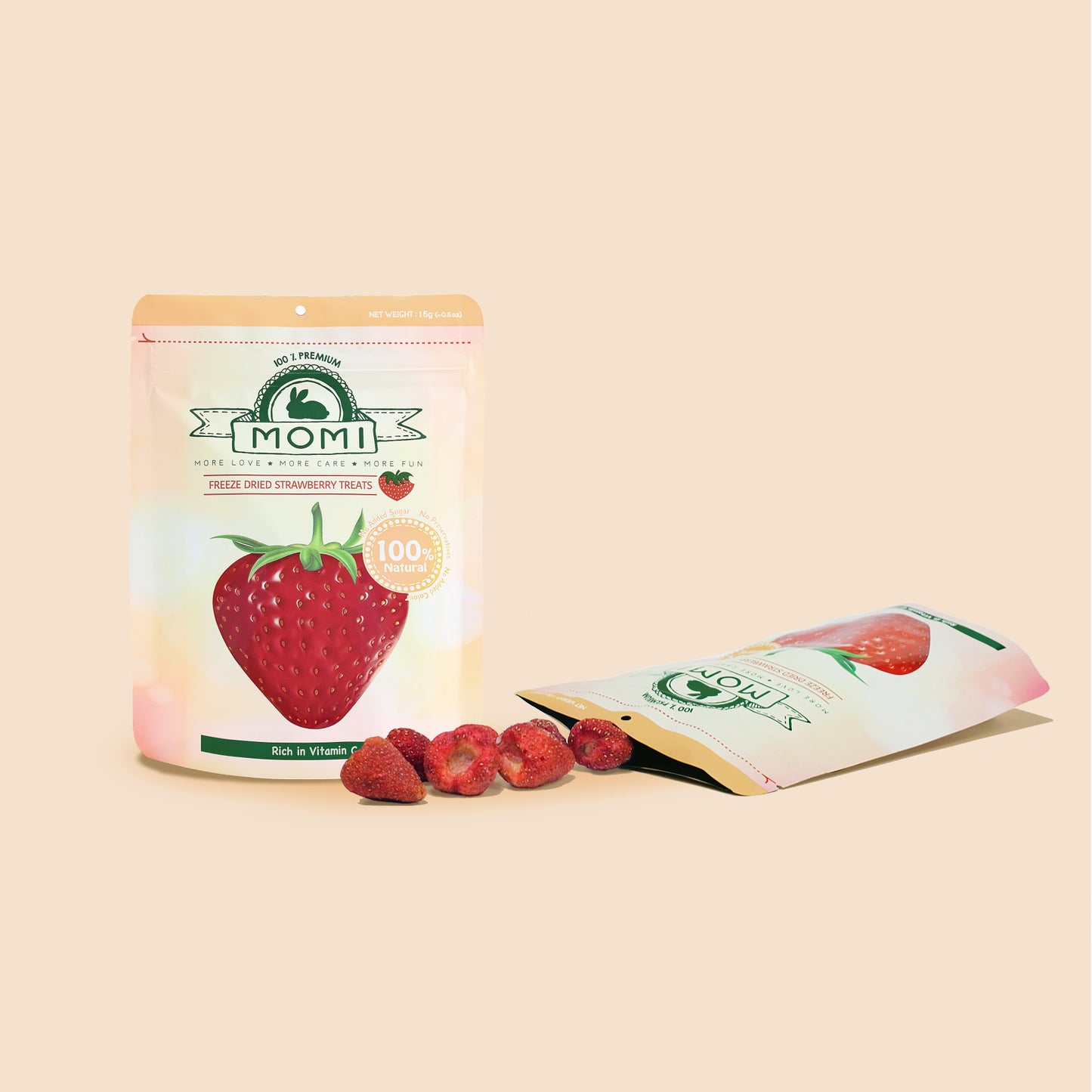 (新春優惠試食) MOMI 草莓凍乾小食15g Strawberry Treats 凍乾草莓脆脆 果乾 摩米