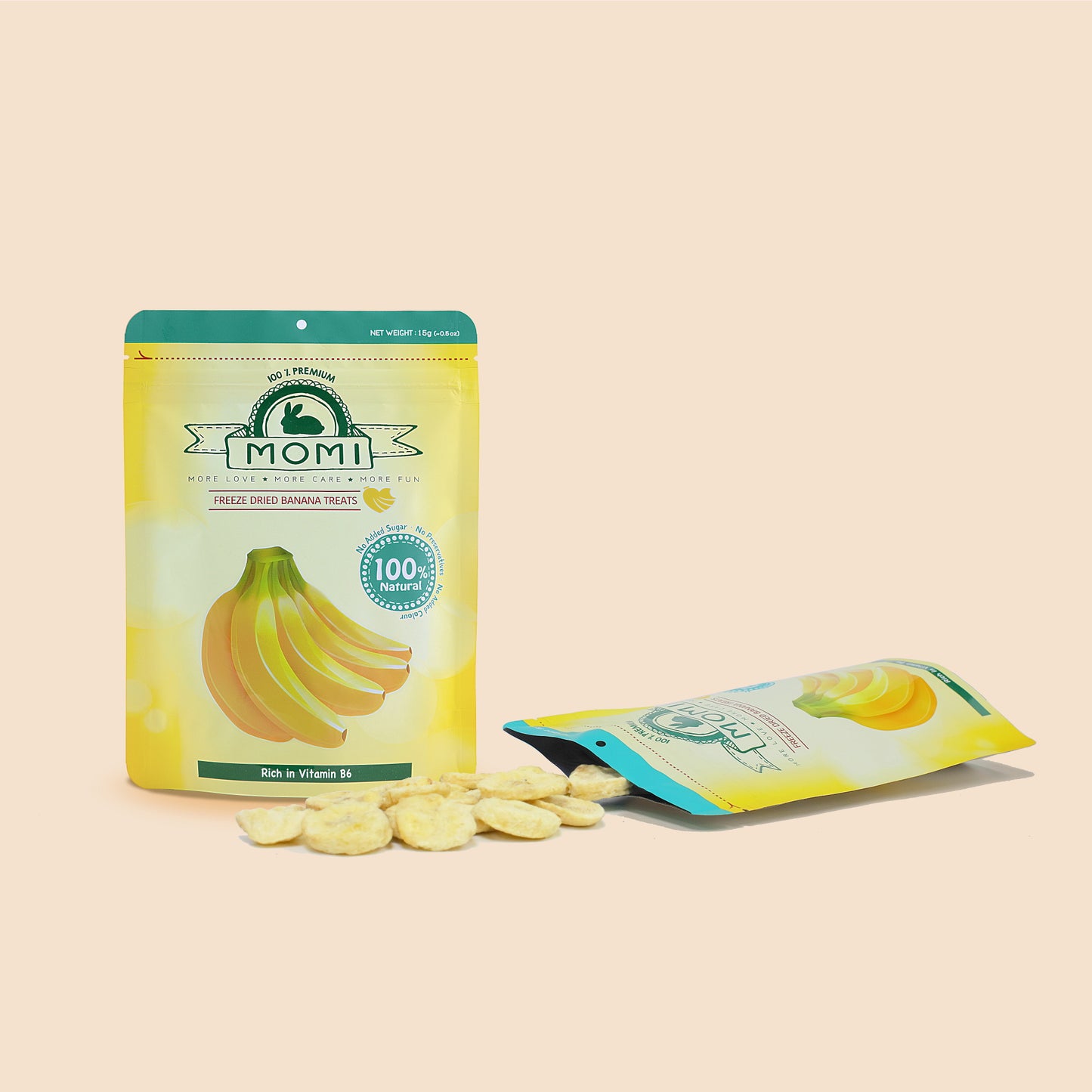 Little Pet Pet Momi兔子香蕉凍乾小食15g Banana Treats 凍乾香蕉脆脆