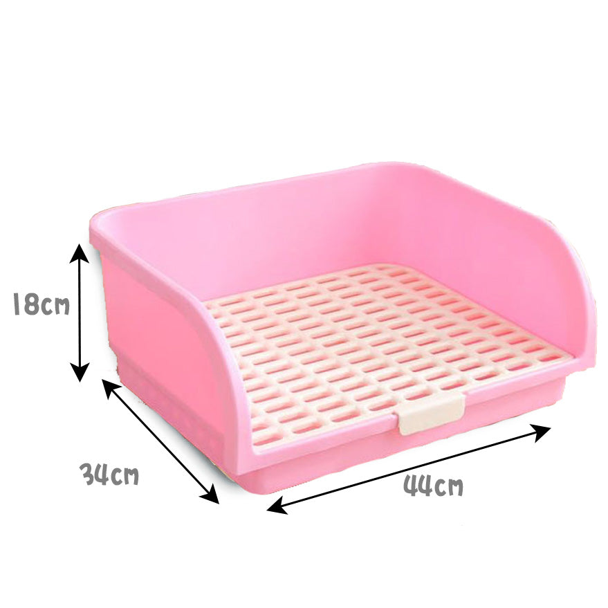 小寵物用特大廁所-粉紅色 (44cm x 34cm x 18xm)