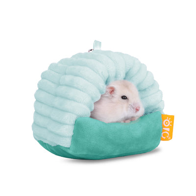 熊仔鼠、倉鼠窩,別墅,過冬保暖棉(藍色)