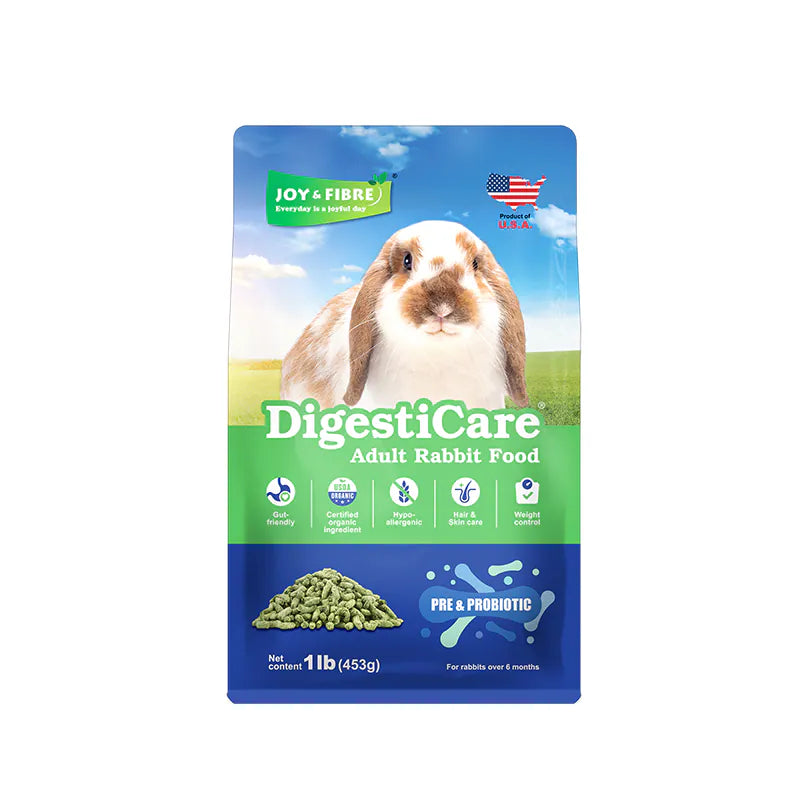 Joy & Fibre® 有機提摩西草護腸成兔糧 - 1lb