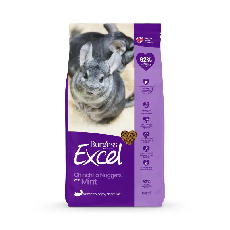 Burgess Excel 薄荷龍貓糧 - 1.5kg Excel Chinchilla Nuggets with Mint