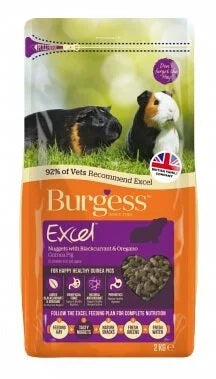 Little Pet Pet Burgess Excel 黑加侖子薄荷草天竺鼠高纖糧 2kg  Excel Guinea Pig Nuggets with Blackcurrant & Oregano