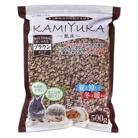 Little Pet Pet Kamiyuka 無塵清爽吸水紙墊(啡色) 500g (日本製造) 紙床 紙粒