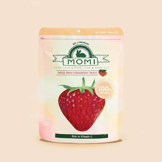 Little Pet Pet Momi 兔子草莓凍乾小食15g Strawberry Treats 凍乾草莓脆脆