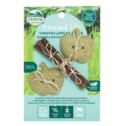 Little Pet Pet Oxbow 蘋果枝提摩西草餅磨牙玩具