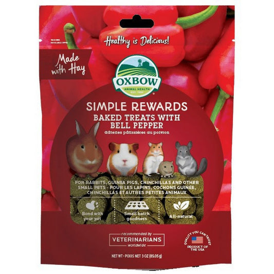 Little Pet Pet Oxbow Bell Pepper Baked Treats  紅椒烤焗小食2oz